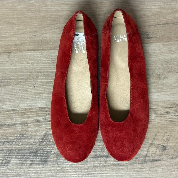 Eileen Fisher Una Hidden Wedge Ballet Flat in Red Cedar Size 9 - Picture 7 of 11